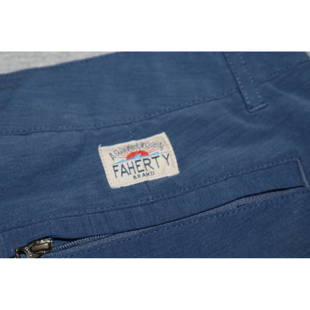 Faherty All Day Shorts Mens 34 Hybrid Board Shorts Drawstring Stretch 7